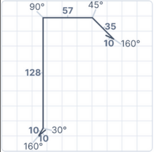 Krönplåt 128/57 Svart - Singel